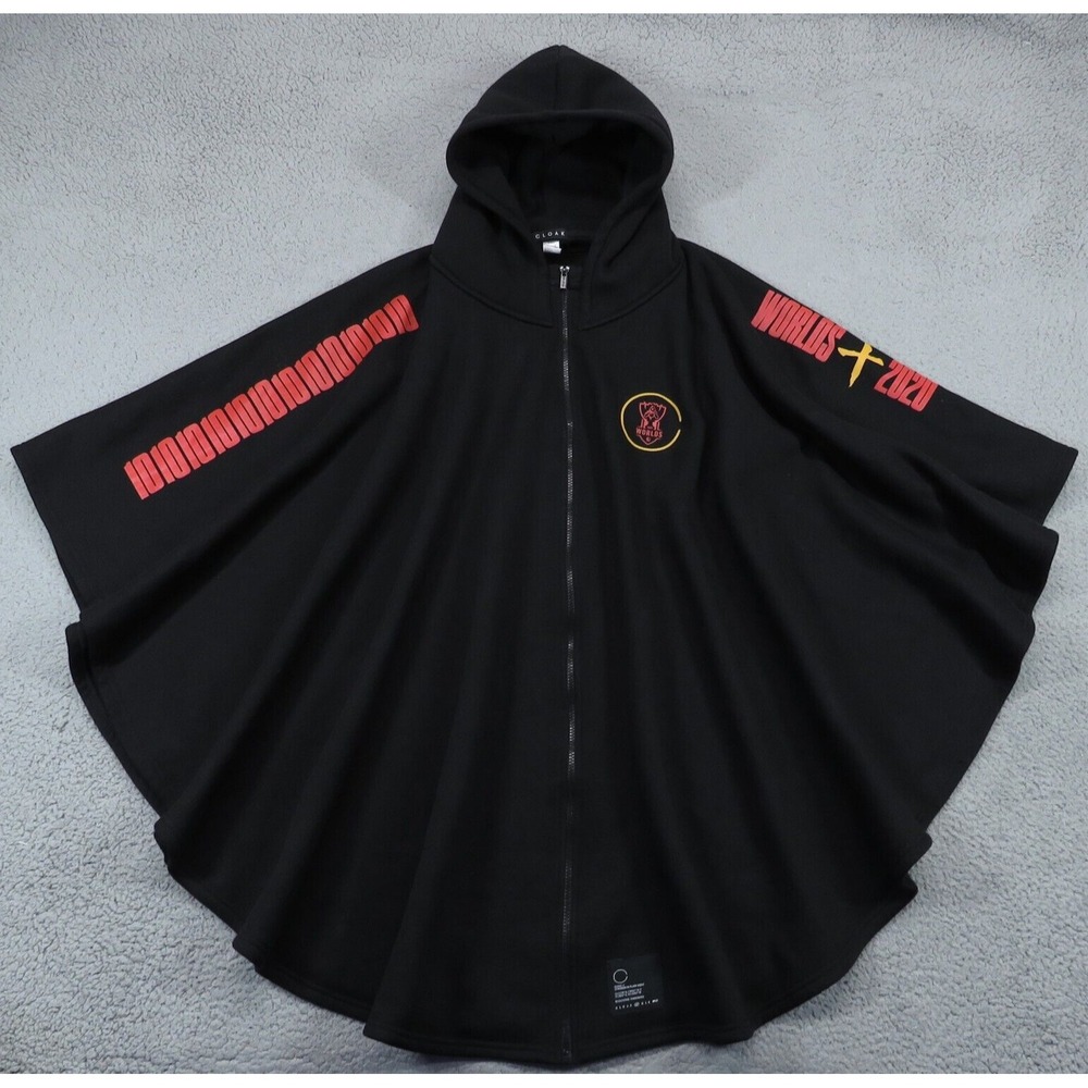 CLOAK League of Legends Worlds 2020 Mastercard Hoodie Zip Poncho Cape Mens OS